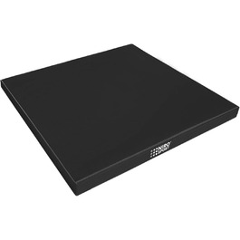 Спортивний мат NiroSport 100x100x8 см для гімнастики, фітнесу, м'який мат для тренувань, захисний мат, чорний, вироблено в Німеччині