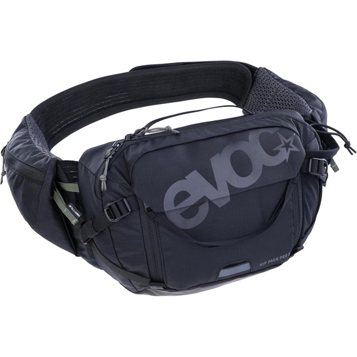 Поясна сумка EVOC HIP Pack PRO 3 л з питною системою 1,5 л, чорна, вентиляція, регульований ремінь