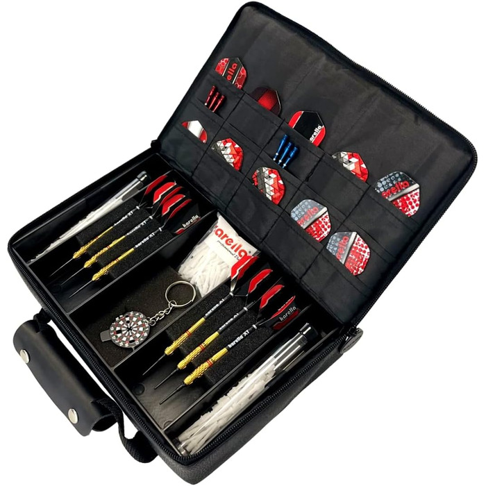 Чохол для дартсу Karella Master Pak чорний — кейс для 3 комплектів дротиків та аксесуарів