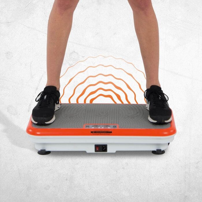 Вібраційна платформа Mediashop Vibro Shaper для фітнесу, м'язів і тренування всіх груп, осциляційна технологія, з фітнес-стрічками, помаранчева