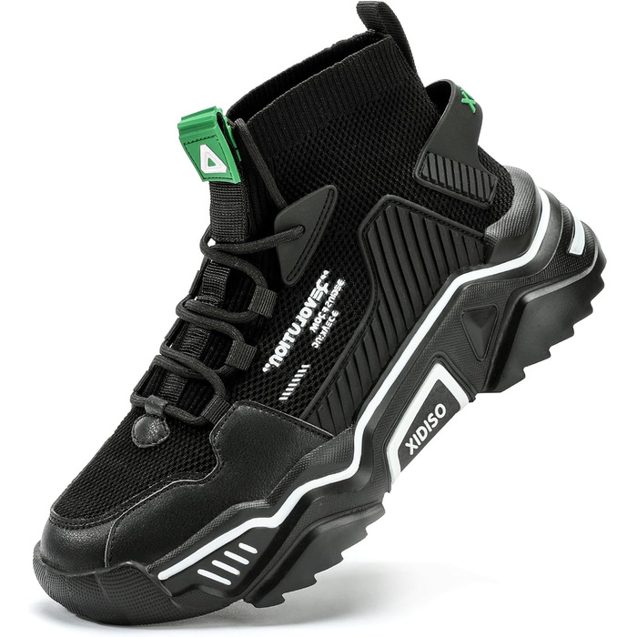 Чоловічі спортивні кросівки FUSHITON для занять фітнесом, бігу та активного відпочинку, чорного кольору, розмір 42 EU