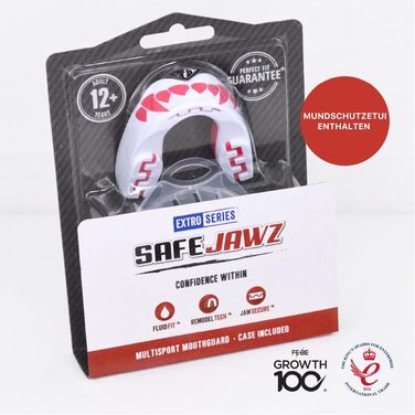 SAFEJAWZ Захист зубів для спорту: дорослі та діти. Захисний капу для контактних видів спорту: регбі, ММА, бойові мистецтва, кікбоксинг, дзюдо, хокей та бокс (для юніорів до 11 років, рожевий)
