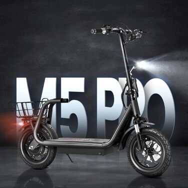 Електросамокат TiMeirea M5 Pro для дорослих, 45 км, 48V 11Ah, оффроуд, 12'' пневмоколеса