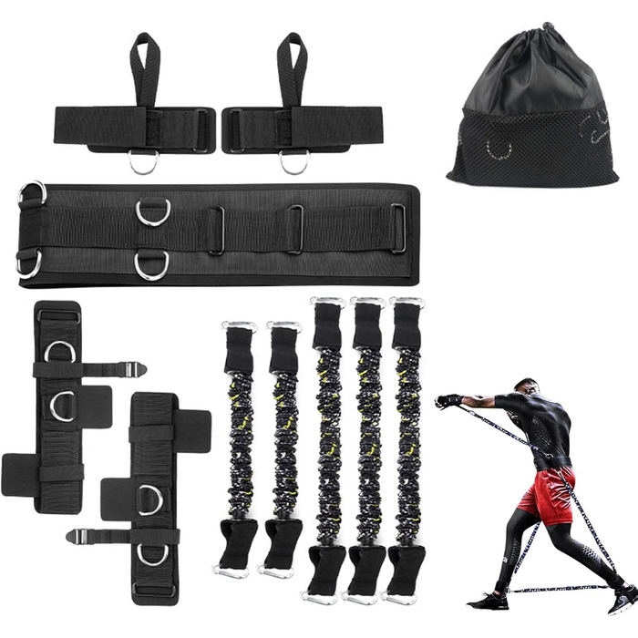 Стрічки опору для боксу Sfeexun: набір еспандерів для фітнесу та боксу, 3 рівні опору (300/200/150 lbs)