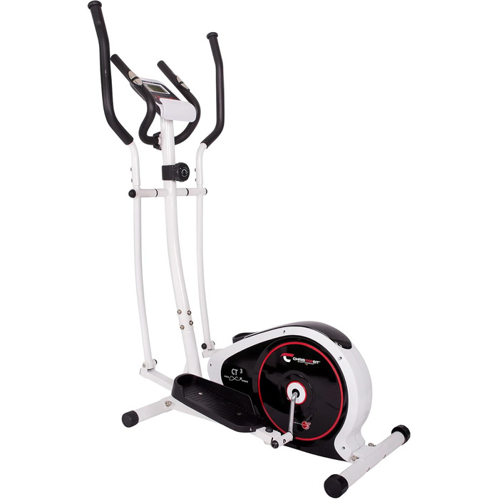 Еліптичний тренажер Christopeit Crosstrainer CT 3 для дому - тихий, з 8 рівнями опору, датчиками пульсу та LCD-дисплеєм