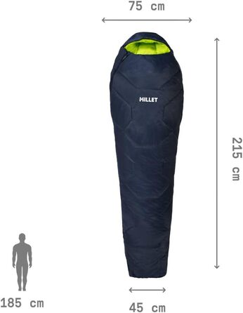 Сплячий мішок Millet Baikal 1100 Reg, блакитний, універсальний розмір