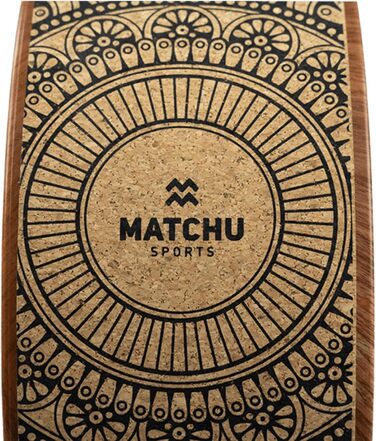 Колесо для йоги Matchu Sports Rad Yoga | 33x13 см, антиковзаюче, до 150 кг, коркове, коричневе