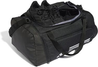Спортивна сумка adidas Essentials 3-Stripes, унісекс, чорна/біла, середній розмір