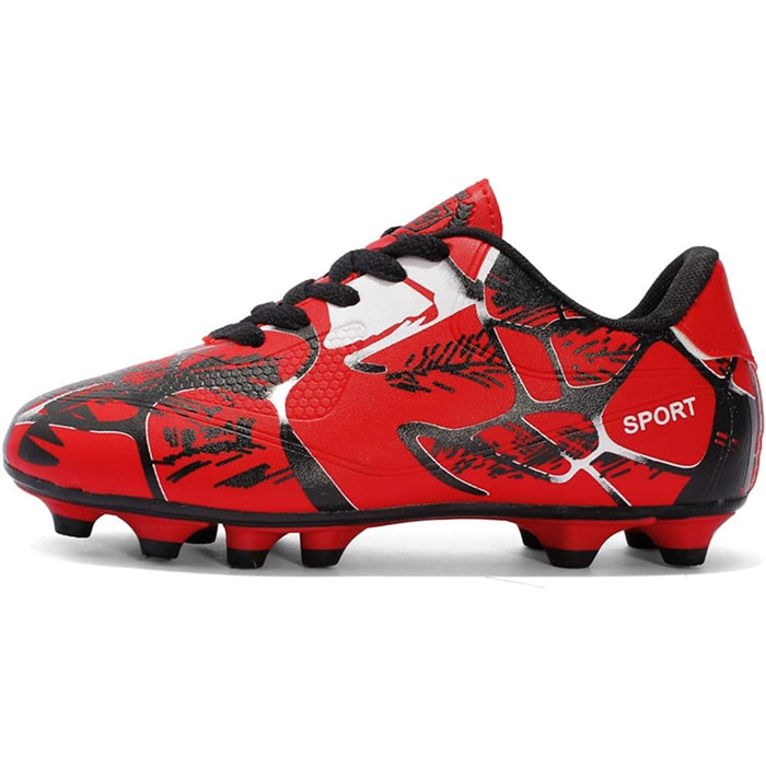 Дитячі футбольні бутси для хлопчиків та дівчаток, червоні. Розмір 37 EU. Тренувальні футбольні черевики для унісекс.