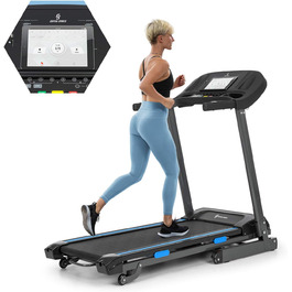 Бігова доріжка Capital Sports Pacemaker F120 для дому, електрична, складана, до 12 км/год, LowNoise-FX мотор, без масажної станції, чорна