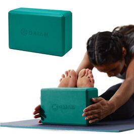 Блок для йоги Gaiam Yogablock з гіпоалергенного EVA-пінопласту, м'який протиковзкий підкладник для пілатесу та медитації