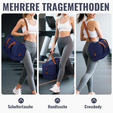 Спортивна сумка-рюкзак для чоловіків та жінок з відділенням для взуття та мокрого одягу, велика містка сумка для подорожей, тренувань, плавання (Navy Blue)