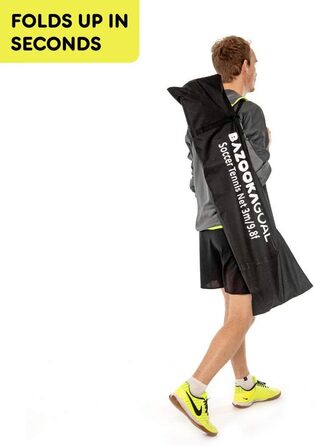 Набір сітки для тенісу, волейболу та бадмінтону BazookaGoal 300x100 см - регульована та складана