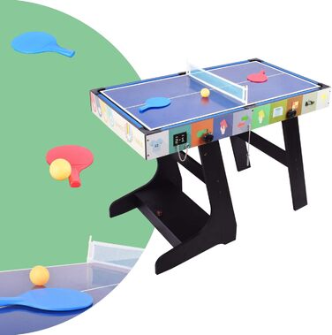 4 в 1 ігровий стіл OYE: футбол, теніс, хокей, більярд - MDF, 124x82x61 см