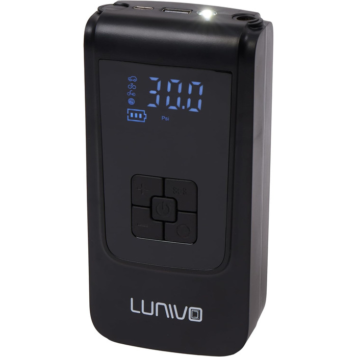 Портативний акумуляторний компресор Lunivo Mini для шин і м'ячів