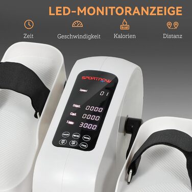 Міні еліптичний тренажер SPORTNOW для дому: електричний крос-тренажер під стіл з 12 швидкостями, 7 рівнями опору, пультом дистанційного керування, LED-дисплеєм, неслизькою поверхнею та тихим ходом. Ідеально підходить для людей похилого віку та дорослих.
