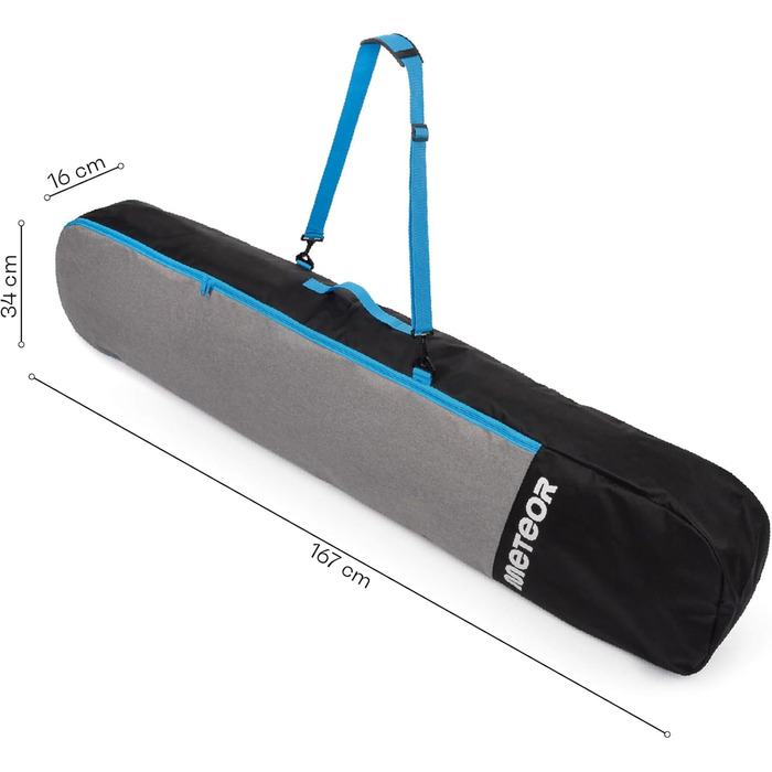 Чохол для сноуборду Meteor (до 167 см) - міцний, водонепроникний, легкий, для сноуборду