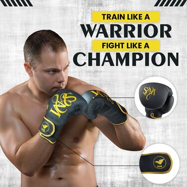 Професійні рукавички для MMA S&M Logistik, 10 унцій, чорні/золоті, для спарингу, тренувань, греплінгу, шкірозамінник, для боксу, муай-тай, кікбоксингу, для дорослих чоловіків і жінок