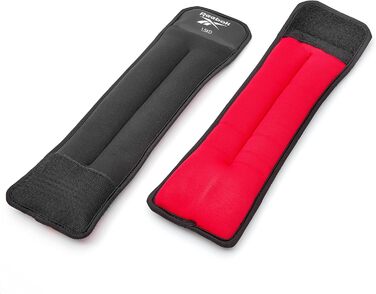 Напульчники з вагою для ніг, 1.5 кг, Neopren, чорний/червоний, для фітнесу та силових тренувань