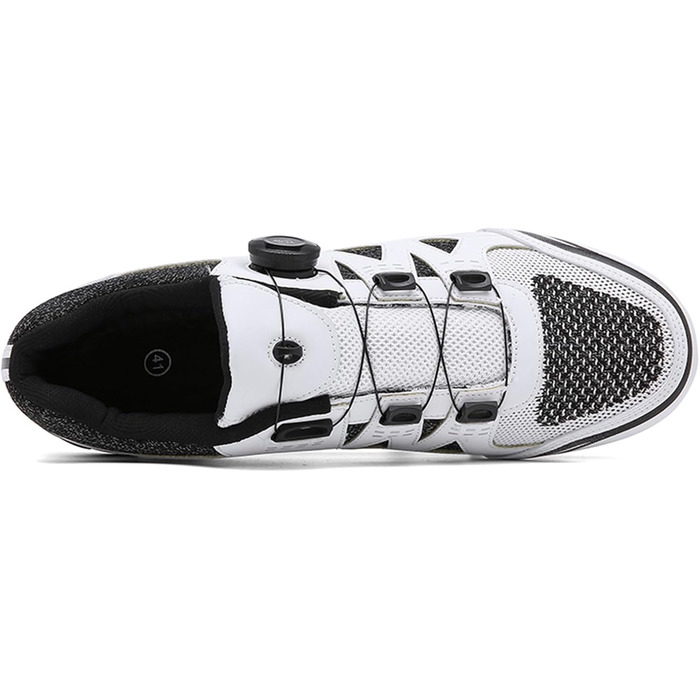 Велотуфлі MTB для чоловіків та жінок, сумісні з SPD, з клітами, дихаючі, зносостійкі, білі (43 EU)