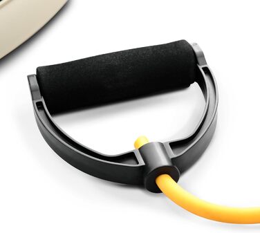 Дерев'яна баланс-дошка SportPlus з роликом та антиковзким покриттям, терапевтичний круїз із бічними ручками, тренажер рівноваги з ручками, віброплатформа для постави, реабілітація та йога Black/Sun з еластичними стрічками