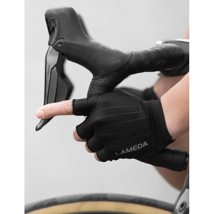 Велосипедні рукавички Ameda: тонкі, літні, дихаючі, з антиковзким покриттям, для шосе та MTB, чоловічі та жіночі, зелені (L, чорні)