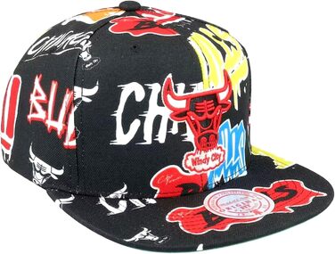 Кепка Mitchell & Ness Snapback Chicago Bulls з наліпками