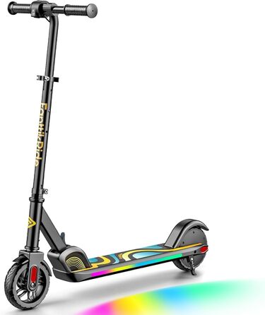 Електросамокат FanttikRide C9 Pro для дітей від 8 років, регульований, LED-дисплей, кольорове підсвічування, швидкість до 16 км/год, пробіг 8 км, складаний, чорний