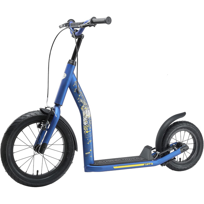 Самокат дитячий STAR SCOOTER City Kick Scooter 16 дюймів, з пневматичними колесами, регульована висота, блакитний