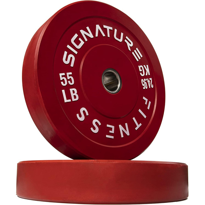 Олімпійський диск Signature Fitness 25 кг, сталева втулка, 5,1 см, кольоровий
