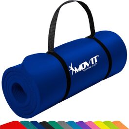 Гімнастичний килимок MOVIT, гіпоалергенний, без фталатів, для дому та подорожей, 190x60x1,5 см, королівський синій