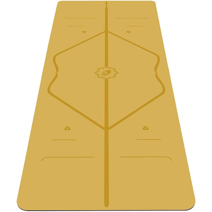 Йога-мат Liforme Golden Sand, біорозкладний, антиковзкий, екологічний, з унікальною системою розмітки