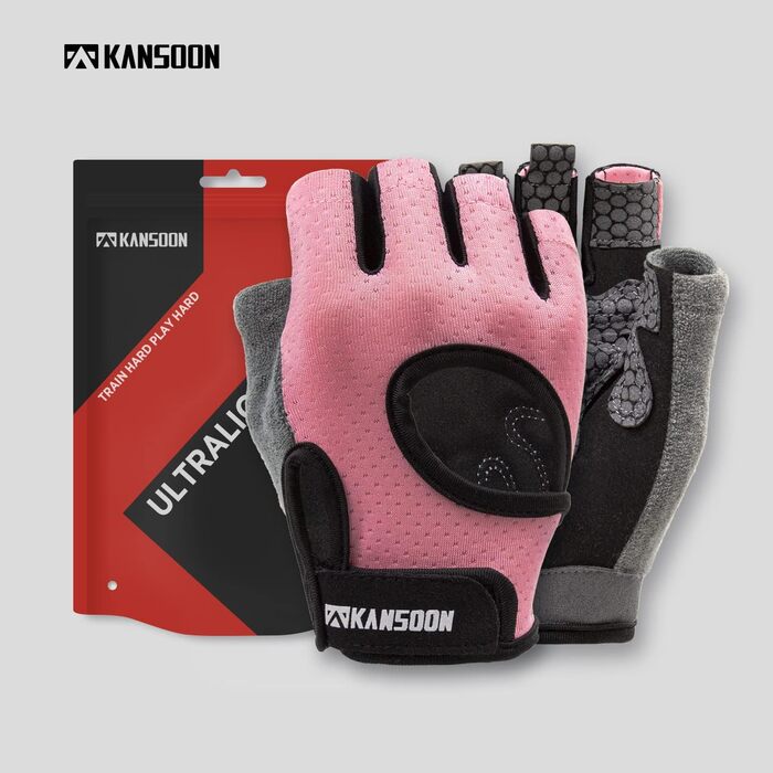 Тренувальні рукавички LIFECT без пальців для важкої атлетики з підтримкою зап'ястя, для пауерліфтингу, кросфіту, чоловічі та жіночі, рожеві, розмір S