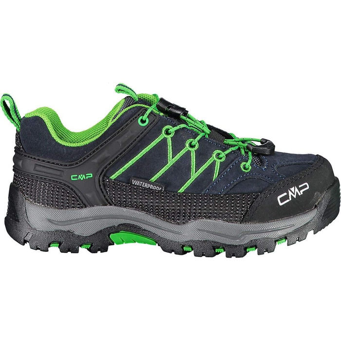 Дитячі трекінгові черевики CMP Rigel Low Wp, унісекс, блакитно-зелені, 34 EU