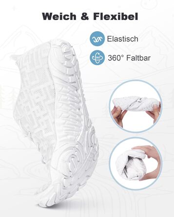 Чоботи для пішохідних прогулянок Barfuss: літні, швидковисихаючі, широка передня частина, Zero-Drop підошва, унісекс, для трейлраннінгу та фітнесу, білі, C1 (D1, 37 EU)