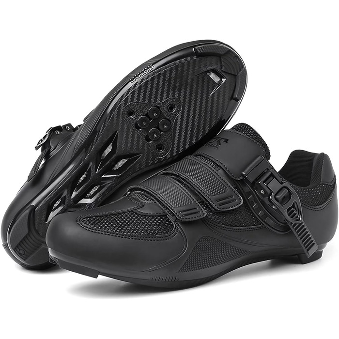 Велотуфлі для чоловіків та жінок: шосейні, MTB, Mountainbike, сумісні з Peloton, SPD, SPD-SL, Look Delta. Білі (42 EU, Чорний)