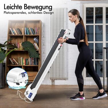 Бігова доріжка Walking Pad BLACK LORD 3-in-1 (SL9) — компактна портативна доріжка під стіл для дому та офісу, з Bluetooth-динаміком, білий колір