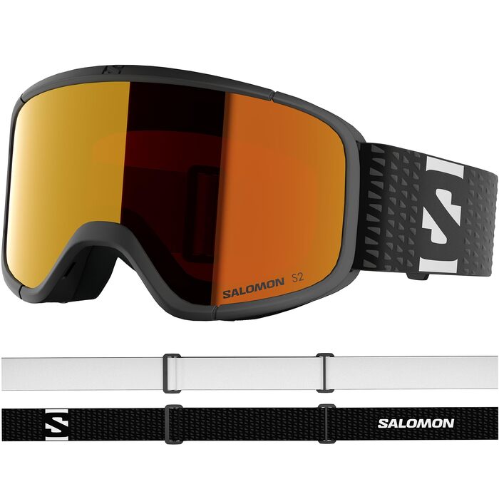 Маска для лиж та сноуборду Salomon Aksium 20 S Unisex, чорна (NS Black) — захисні окуляри для гірськолижного спорту