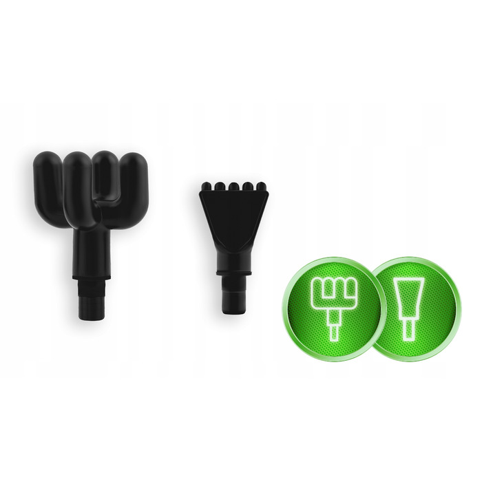 Перкусійний масажер для тіла Neo-sport NS-501, 8 насадок, чорний