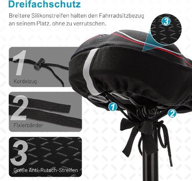 Покриття на велосипедний сідло з двошаровою піною Memory Foam, ергономічне крісло для велосипеда, для жінок та чоловіків. Підходить для більшості велосипедів. Перед покупкою виміряйте сідло. YG57