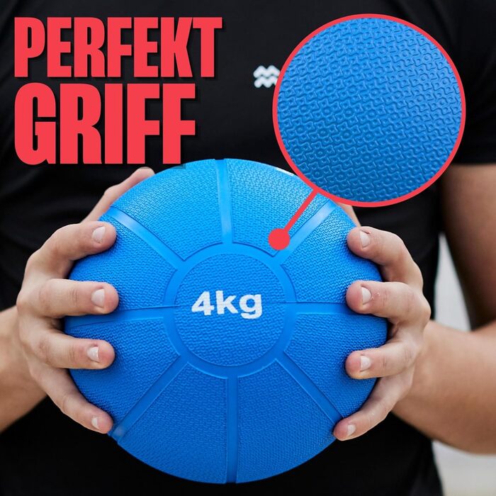 Медичний м'яч Matchu Sports з цільної гуми, 1-5 кг