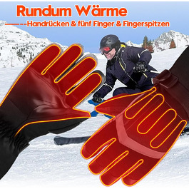 Обогріваючі рукавички SVPRO 5V 6000mAh - водонепроникні та вітронепроникні рукавички для катання на лижах, полювання, мотоциклів та піших прогулянок (M)