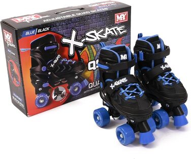 Роликові ковзани M.Y X-Skate регульовані, чорно-сині, EU 35-38 / UK 2.5-5