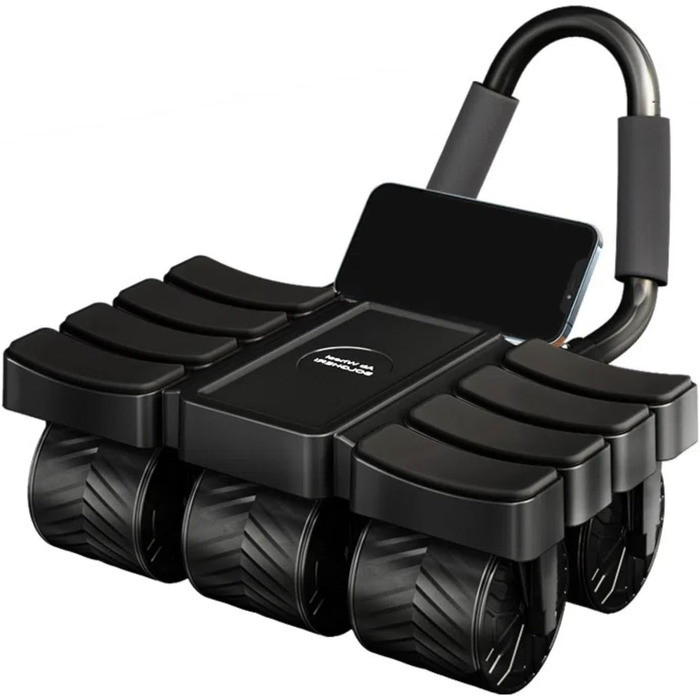 Ролер для пресу, фітнес-ролер для дому, тренажер для кора, фітнес-ролер з автоматичною підтримкою ліктя та тримачем для телефону