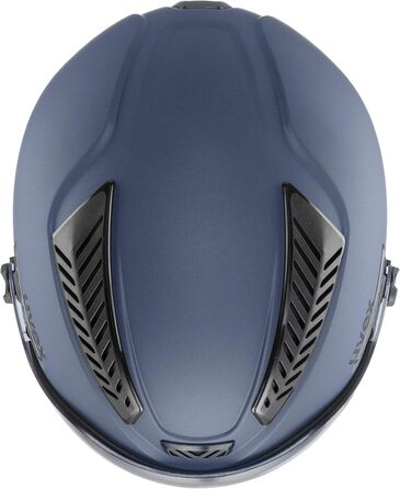 Лижний шолом uvex HLMT 600 з візором, синій матовий, для дорослих, 53-55 см