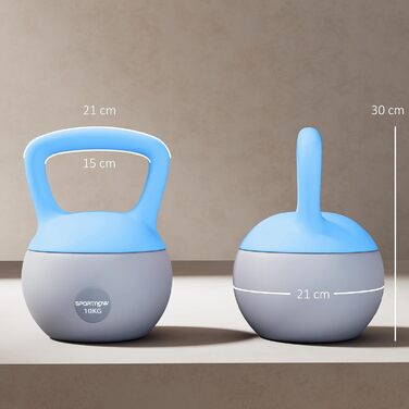 Гантель SportNOW Soft Kettlebell 10 кг з нековзним ручним захватом для тренувань у залі та дому