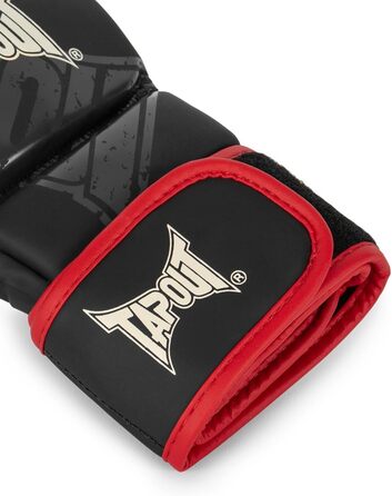 Тренувальні рукавички Tapout MMA зі штучної шкіри, чорні/червоні/екрю, розмір M, 1 пара