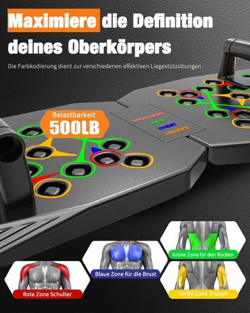 Дошка для віджимань 20 в 1, чорна, складана, багатофункціональна, для домашніх тренувань, фітнес-обладнання