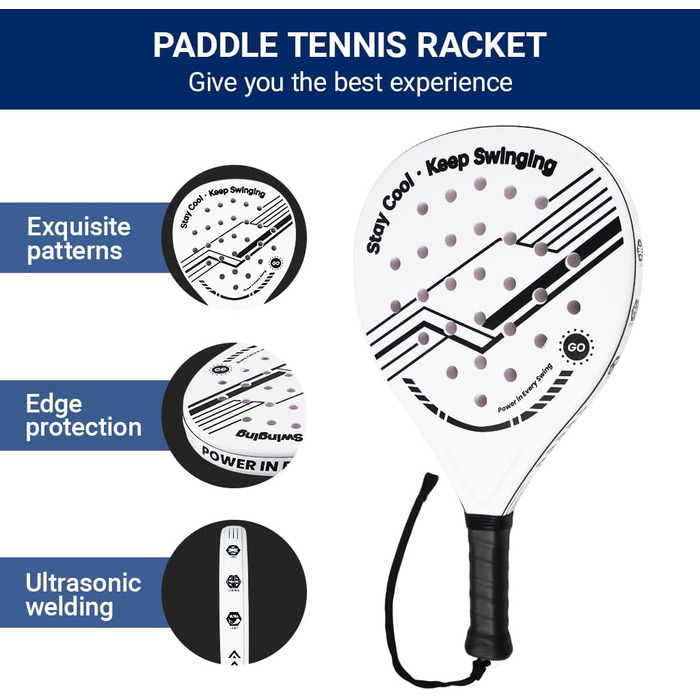 Набір для пляжного тенісу Padelschläger 2 шт. ABS/EVA, з м'ячами та сумкою для перенесення - для дорослих, пляж, басейн, подвір'я
