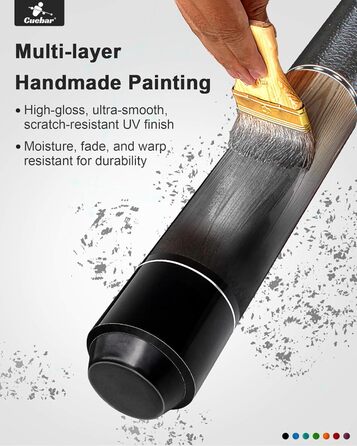 Набір київ для більярду CUEBAR (2 шт.), 58 дюймів, для дорослих, з імітацією шкіри, 2 кольори та ваги.